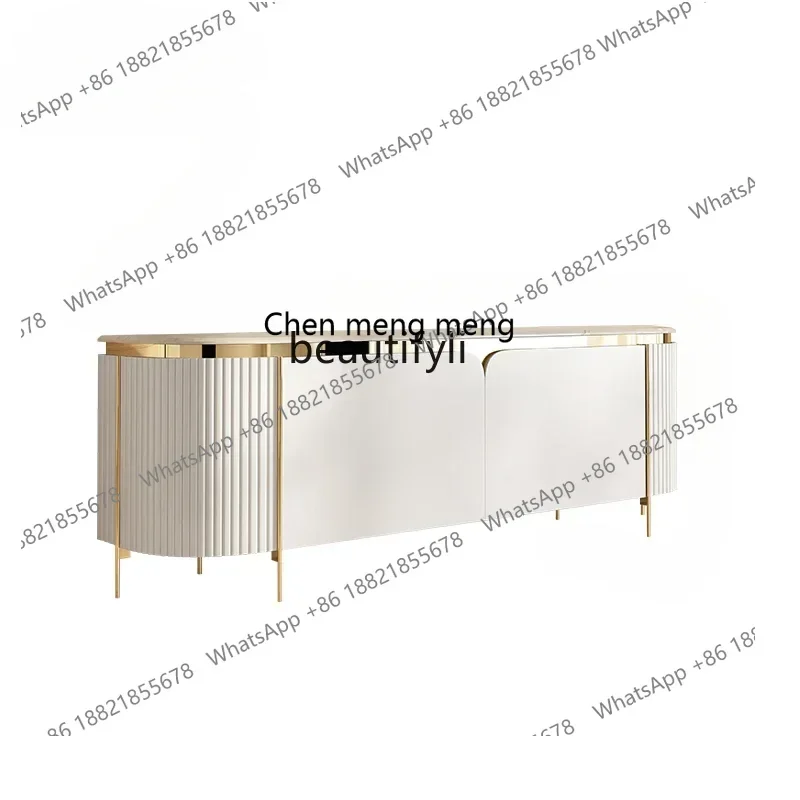 

X Nordic light luxury marble TV cabinet coffee table combination simple modern living room bedroom solid wood