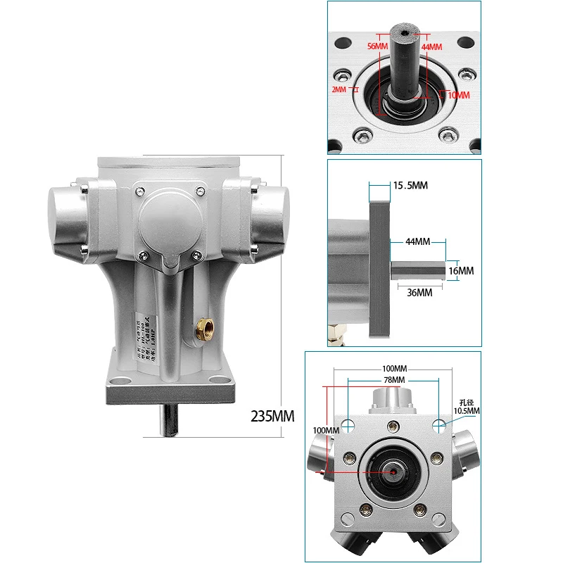 Kepala Motor Pneumatik Piston Lima Silinder Torsi Daya Tinggi Dapat Menjadi Peredam Kecepatan Maju dan Mundur