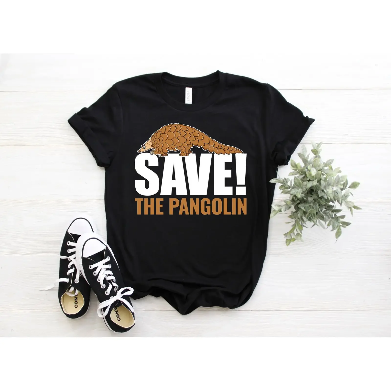 Save The Pangolin Endangered Wildlife T Shirt Animal Lover Activist Conservation Casual  vintage Washed graphic Slightly