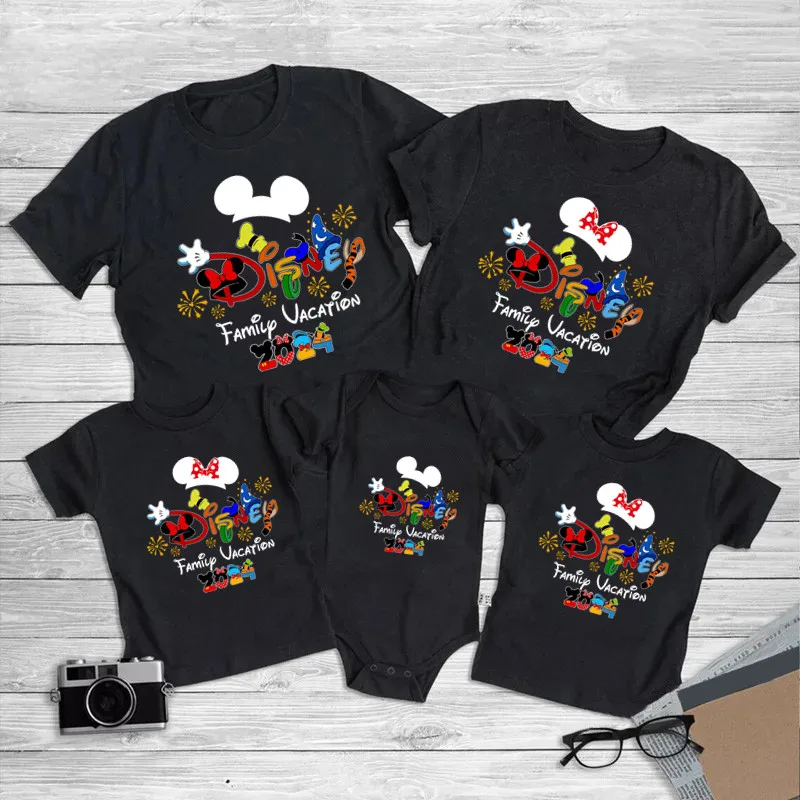 2024 Disney Family Vacation Father Mother-kids Family Matching Outfits Funny Disneyland Family Look