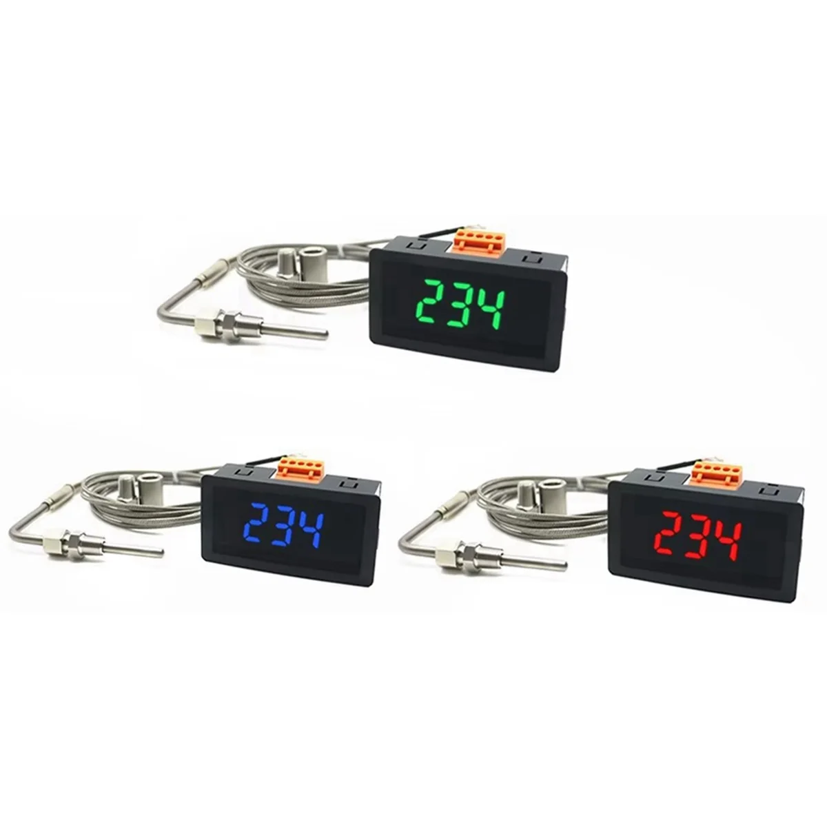 AA98 LED Meter with Sensor Temperature Sensor Soldering Bundle Kit Adiustable Function Compatible Pt100 Temperature E