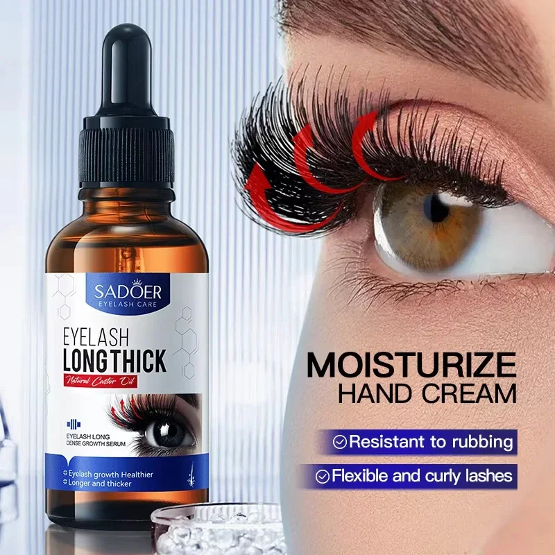 30ml Castor Oil Eyelash Growth Serum Lengthening Thick Curling Up Moisturize Nourishing Liquid Beautiful Eyebrows Eyelash Care