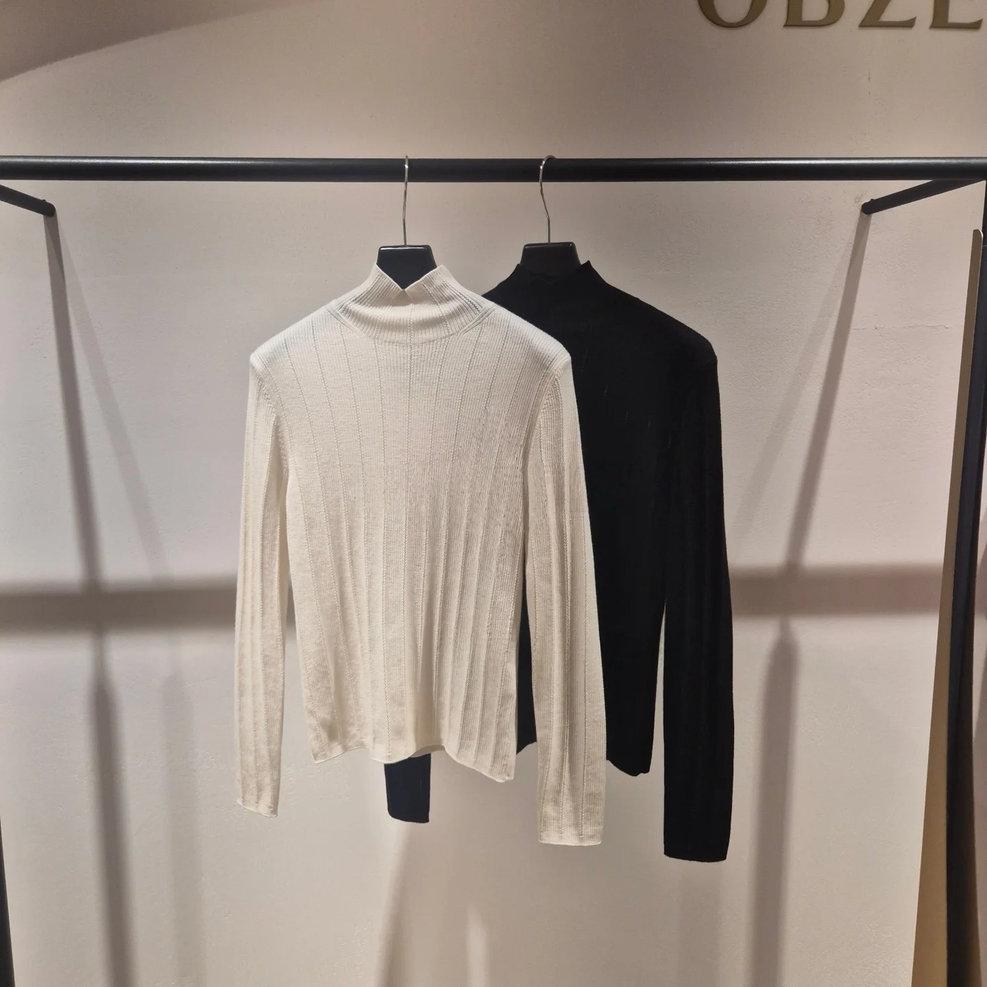 

Elastic Knitted Woolen Base irt Small Top Korean Sle Commute Faion Slim Fit Long Sve Stand Collar Pure Color