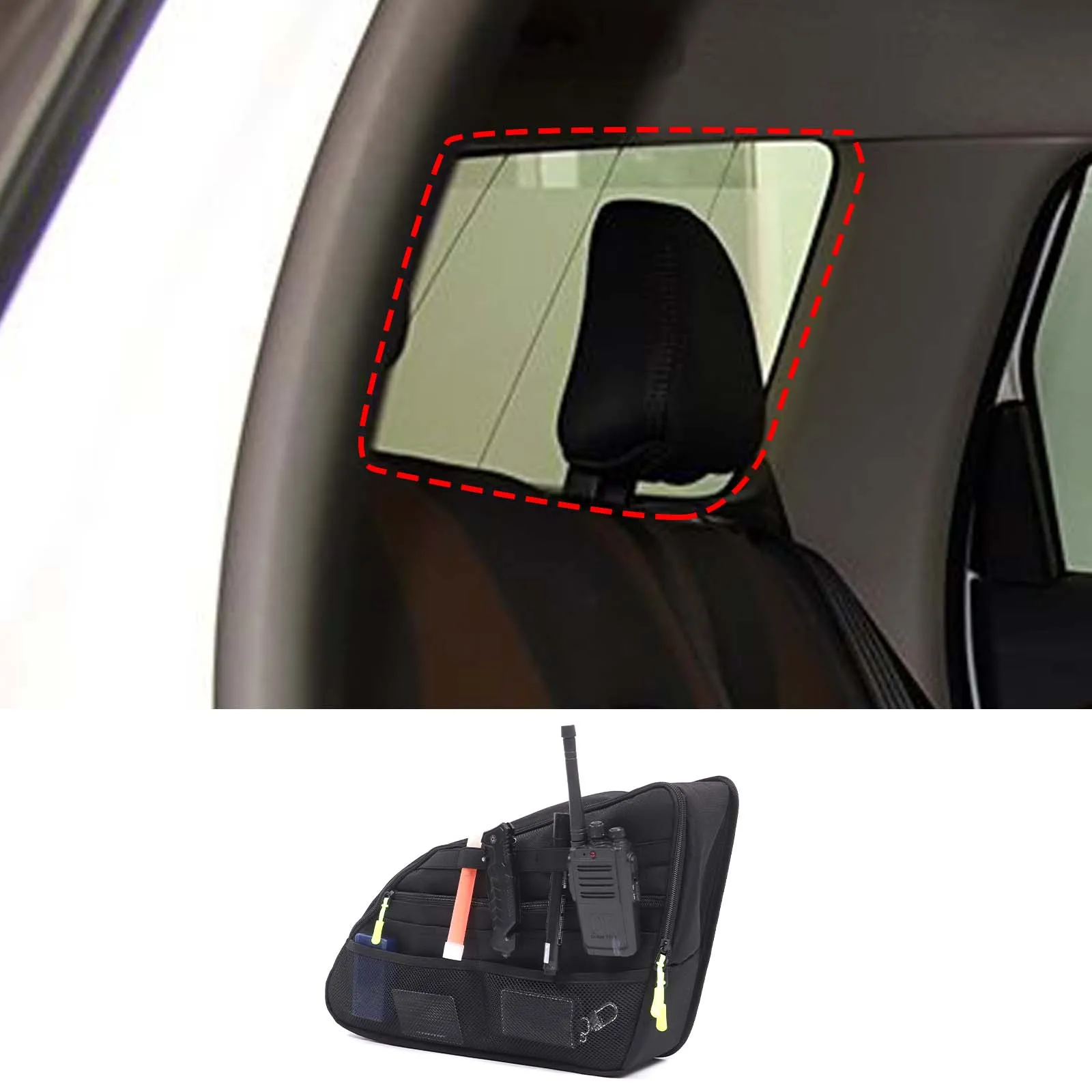Trunk Side Window Storage Bag Rear Side Tool Storage Bag Trunk Box Car Organizers Stowing Tidying For Volvo XC60 P3 2015-2017