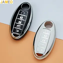 For Nissan Qashqai Juke F15 J10 J11 X-Trail T32 T31 Tiida Pathfinder Pulsar Altima Maxima Infiniti QX50 QX60 Car Key Case Cover