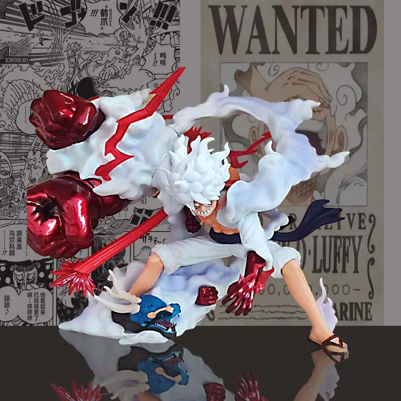 

Цельная фигурка GK Gear 5, Ника Луффи, Бог Солнца, окончательная битва, онигашима, пробуждение, фигурка, модель, Коллекционная статуя