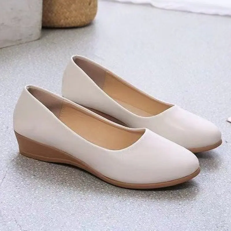 

Women Ballet Flats Shoes Black Women Casual PU leather Shoes For Office Work Boat Shoes Cloth Sweet Loafers Womens Classics Shoe