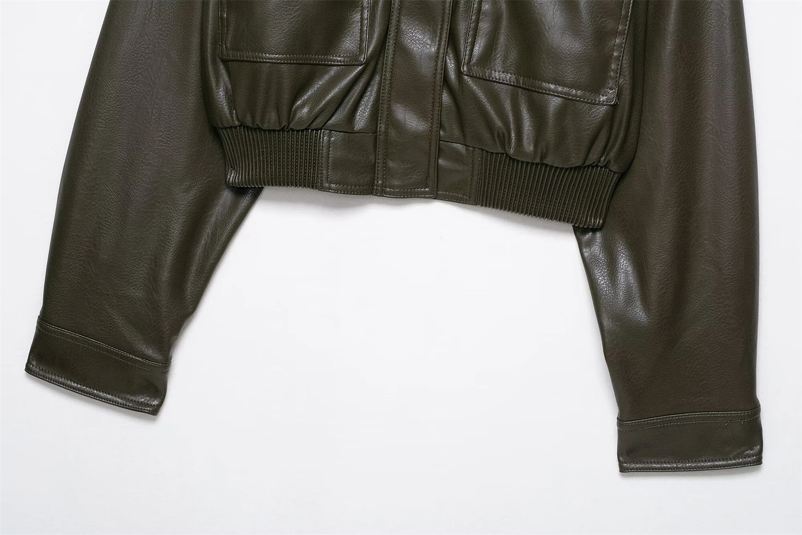 Nova chegada 2025 jaqueta feminina casual fashion de couro sintético – agasalhos femininos elegantes e modernos