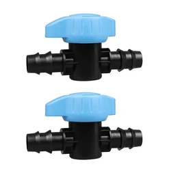2pcs Drip Irrigation Barbed Valve Plastic Switching Valve Flow Control Shutoff Switch Fitting Hose Garden Watering System Switch
