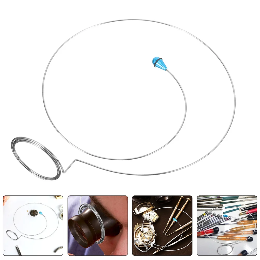 

4Pcs Adjustable Wire Loupe Holder for Watch Repair Metal Magnifier Bracket Essential Tool Convenient Fixing Circle Jewelry Work