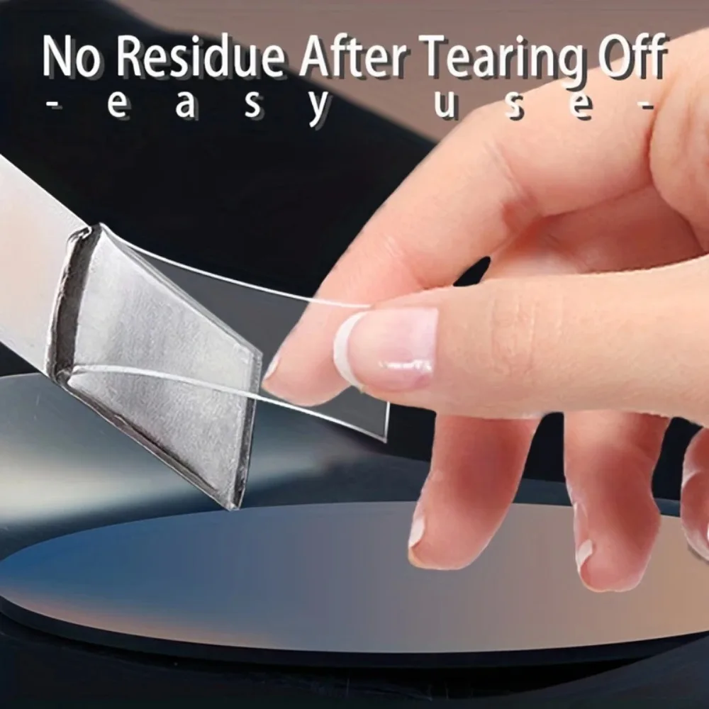 Bathroom Accessaries Double-sided Nano Tape Waterproof Strong Sticky Seamless Tape Transparent Reusable Two Side Tape