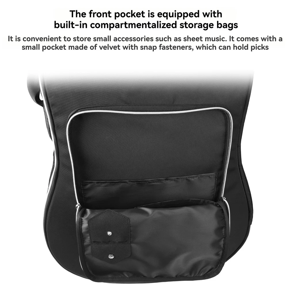 A08I Guitar Bag Carrying Case for 40/41 Inch Acoustic Guitars, Thick Padding Guitar Case Bag with Adjustable Shoulder Strap