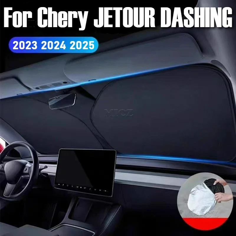

Стайлинг автомобиля для Chery JETOUR DASHING 2023 2024 2025, солнцезащитный козырек на лобовое стекло автомобиля, защита от ультрафиолета, автозапчасти