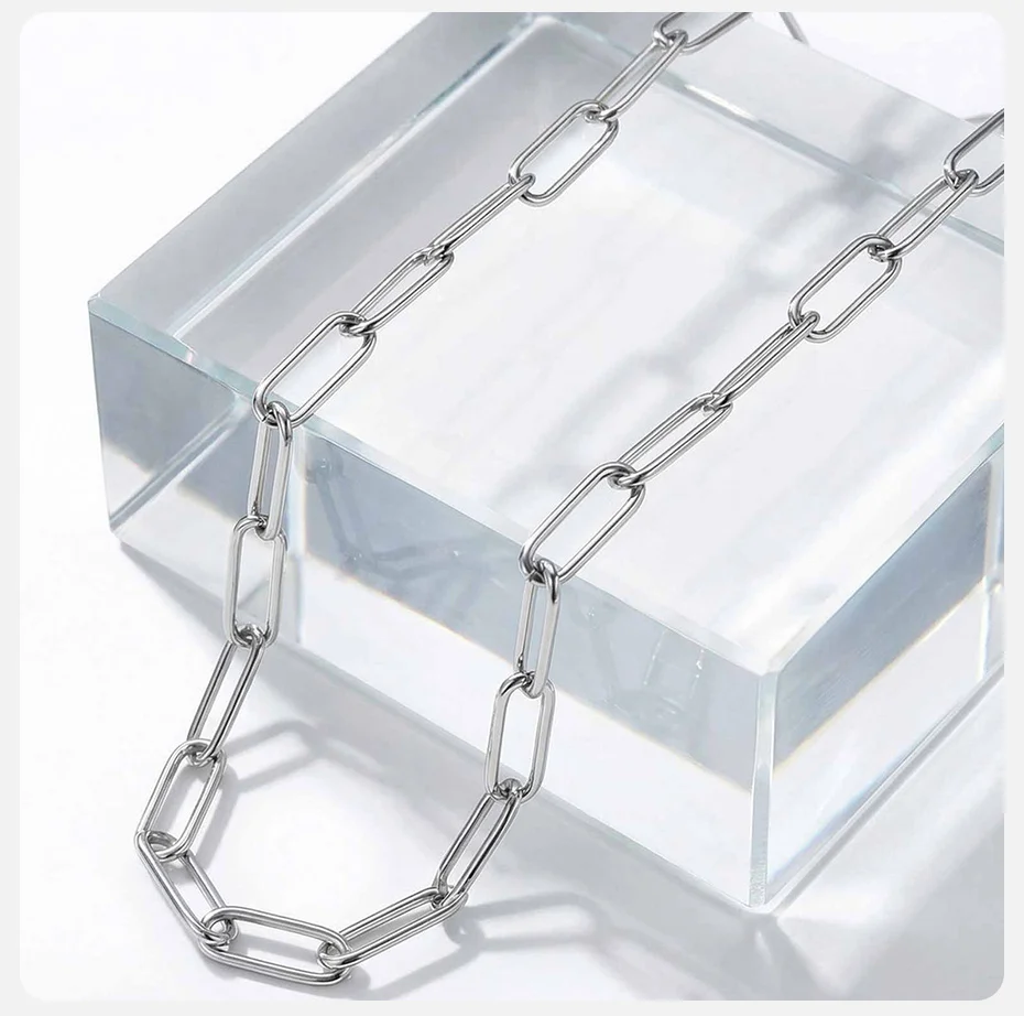Vnox Minimalistische Vergoldete Rechteckige Kettenkette Europäisch-Amerikanischer Ins-Stil Y-Form Lange Kette Party Urlaub Schmuck Geschenk – Detail 6