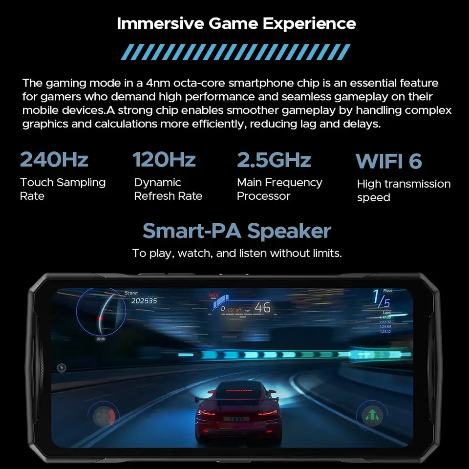 الإصدار العالمي DOOGEE V40 Pro هاتف متين 5G بشاشة 6.78 بوصة وذاكرة 16 جيجابايت + 512 جيجابايت ومعالج Dimensity 7300 وكاميرا ذكاء اصطناعي 200 ميجابكسل وبطارية 8680 مللي أمبير وشاحن سريع 33 واط - 5