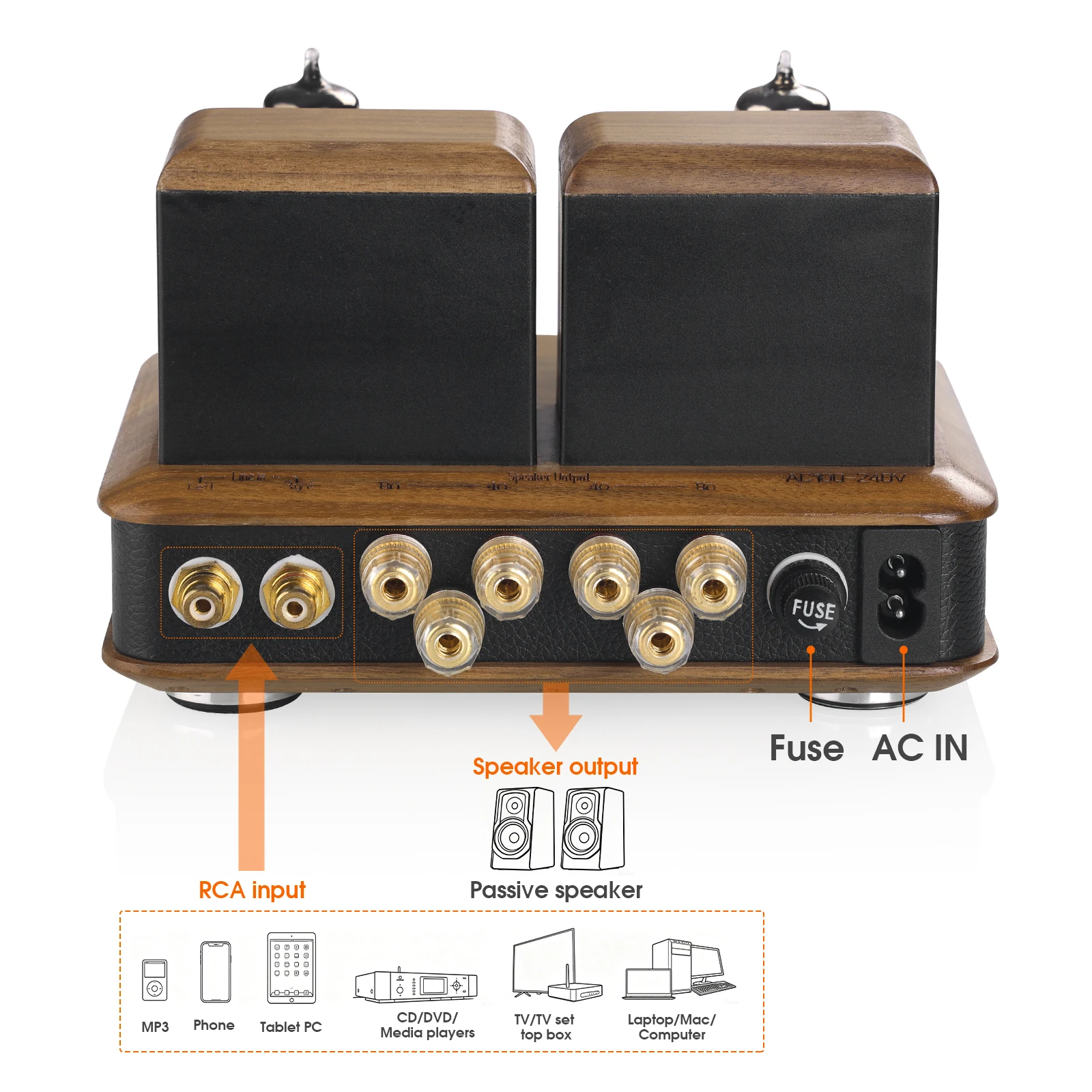 Douk Audio Single-Ended Class A Tube Amplifier HiFi Stereo Desktop Power Amp Audiophile Valve Audio Amplifier for Home Speaker view 3