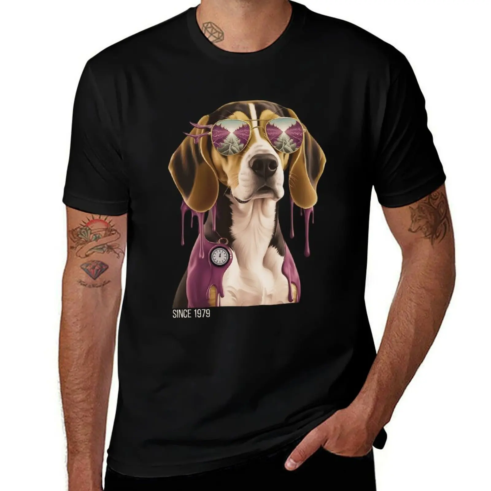 

Surrealist Beagle Dog T-Shirt summer 2025 korean fashion luxury designer t shirts for men pack