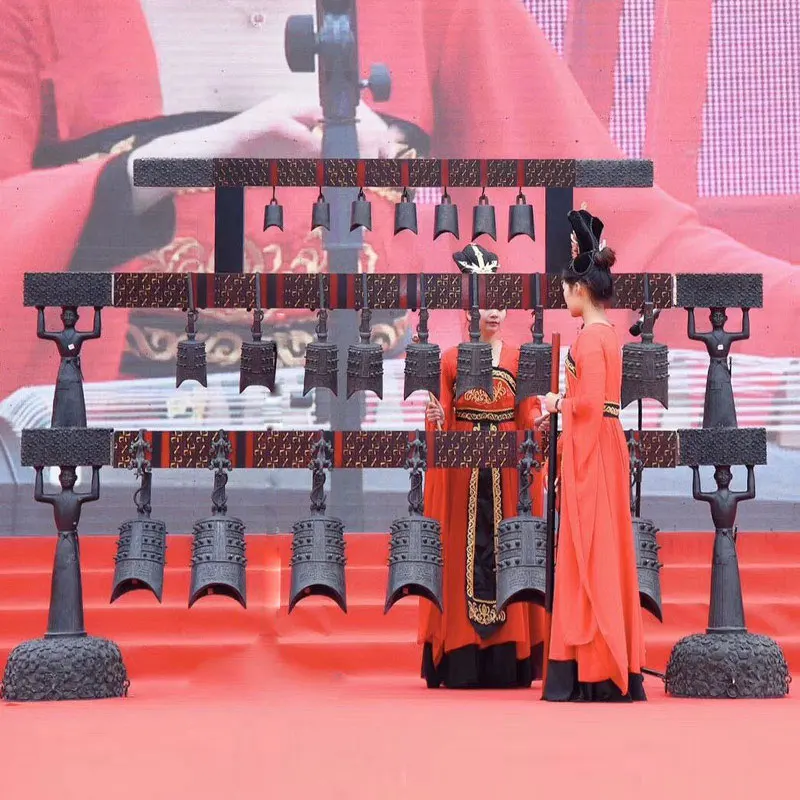 Outdoor Three-layer Chimes Chinese Classical Chimes Large Musical Percussion Instruments Professional Performance Landscape Bell