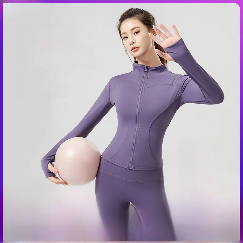 TUCANO Woodpeer Stand Collar Zipper Sports Jaet Women's Spring Autumn Slim Fit Cycling Yoga Running Fitn Wear