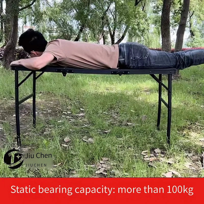 Portable Folding Camping Table with Iron Mesh Top & Dual Handles - Extendable, Heat-Resistant for BBQ, Picnic & Outdoor