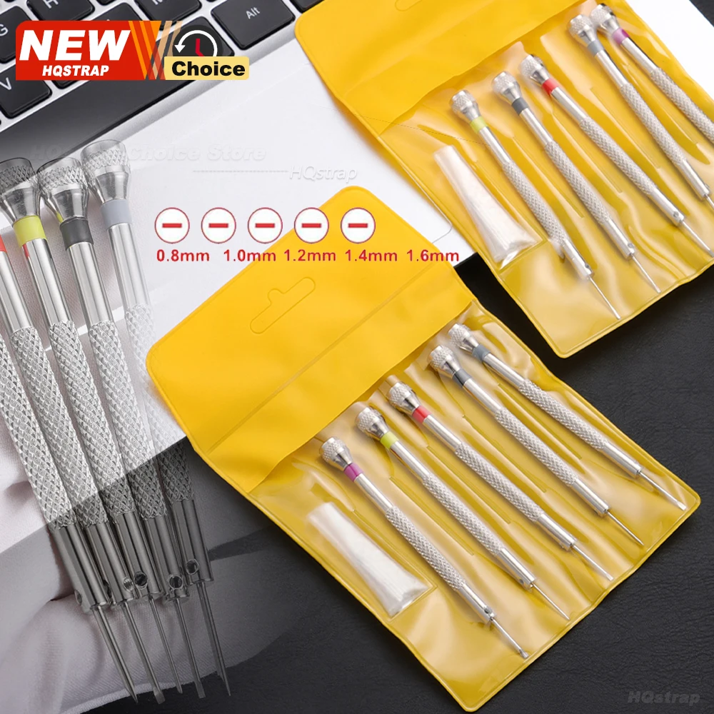 Watchmaker Screwdriver - Baru 5 Buah/Set Obeng Baja 0.8-1.6Mm