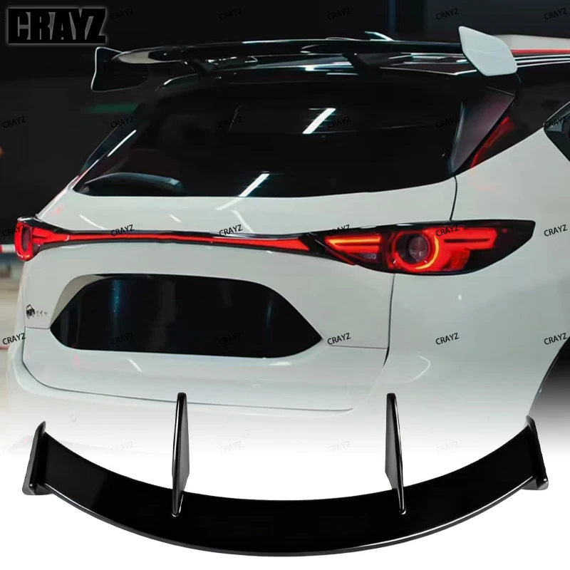 لمازدا CX-5 CX5 2018 2019 2020 2021 2023 2024 2025 سقف خلفي سبويلر الجناح ألياف الكربون جذع الشفاه الجناح سبويلر سيارة GT التصميم
