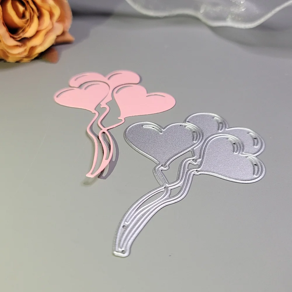 Heart Shape Balloon Metal Scrapbook Embossing Craft Die Cut DIY Album Greeting Card Blade Punch Stencils dies cut Birthday