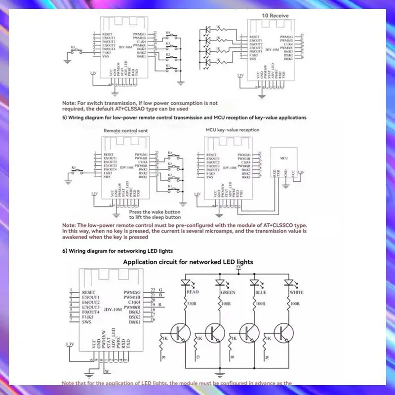 M09K Módulo Zigbee JDY-10M Bluetooth MESH Network Master-Slave Suporte integrado Módulo ZIGBEE Função de passagem de aplicativo