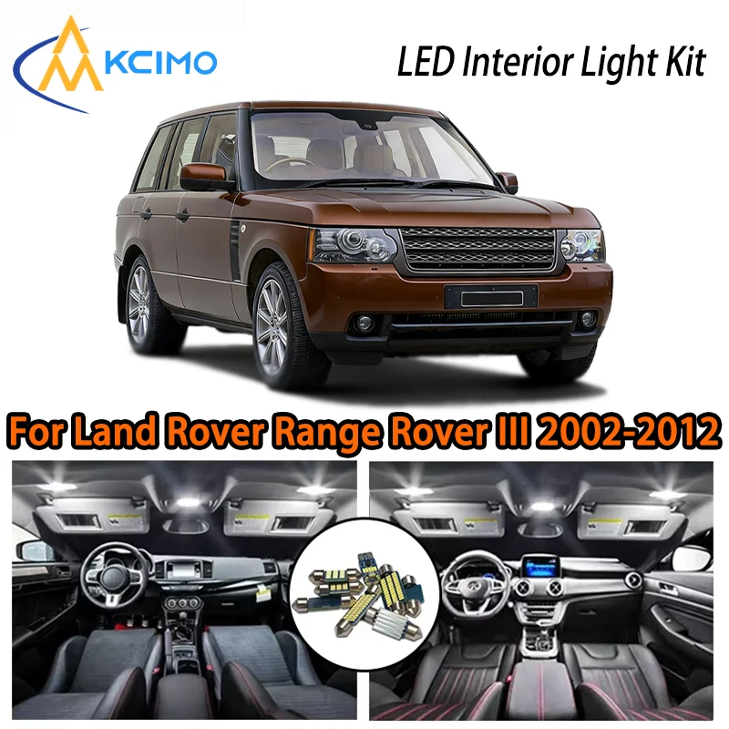 

Long Life LED Interior Lights For Land Rover Range Rover III 3 L322 2002-2012, White Ice Blue Two Color Choice Easy Install