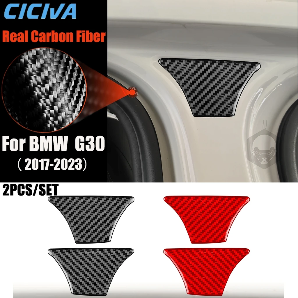 

Carbon Fiber Car Accessories Doorposts Panel Decorative Modified Exterior Trim Cover Soft Sticker For BMW 5 Series G30 2016-2023