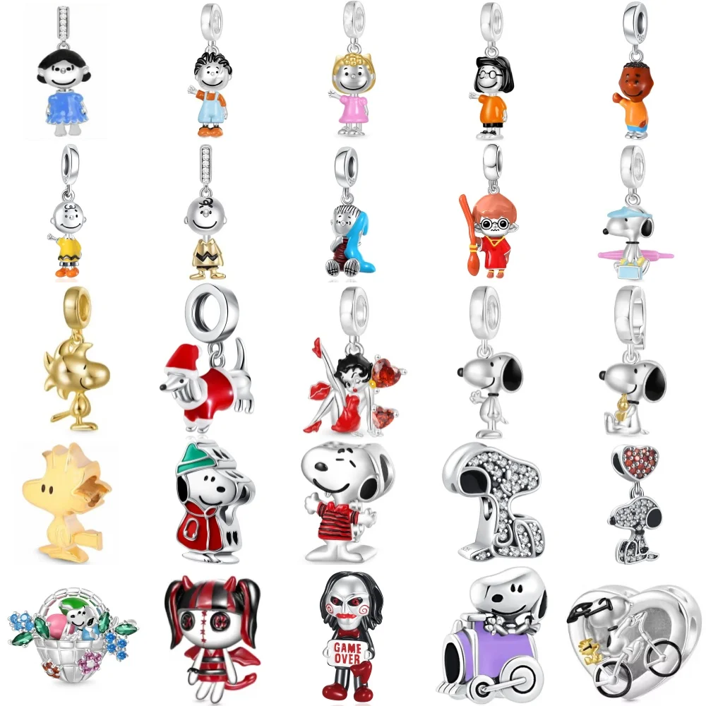 

Новый 925 серебряный цветочный корзина собака из бисера кулон для мальчика и девочки подходит для европейского оригинального браслета DIY изысканные ювелирные изделия