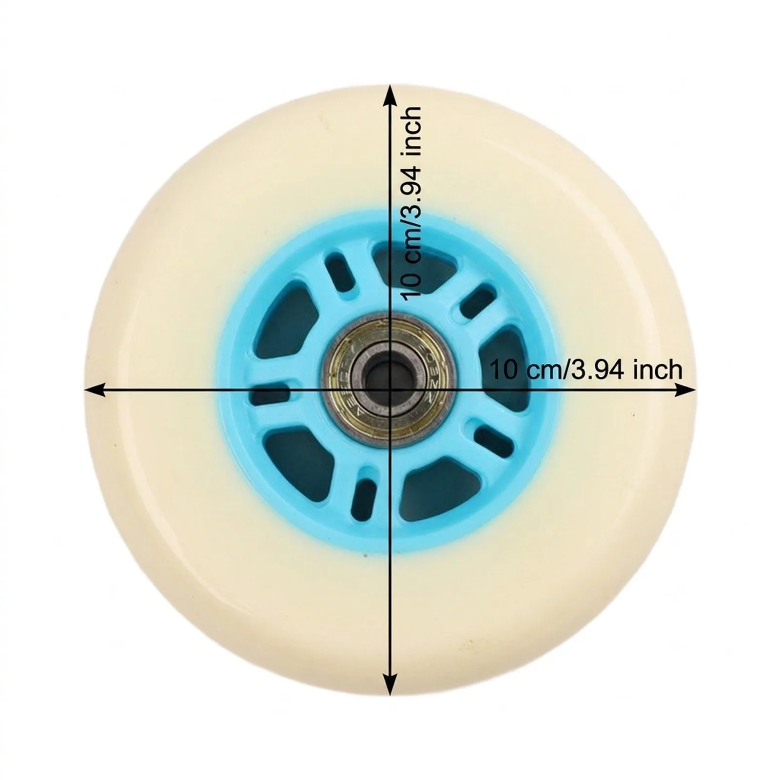 4 Pcs 100mm PU Wheels With Bearings For Inline Skates Scooter Strollers Wheelchairs Outdoor Sports Replacement Parts Accessories