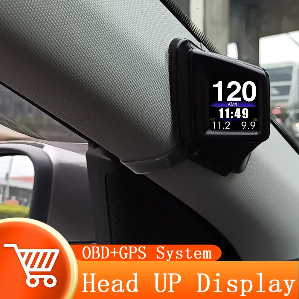 HUD OB-D2+GPS On-board Computer Head up Display Car Tachometer Turbo Oil Pressure Water Temp GPS Speedometer For Car