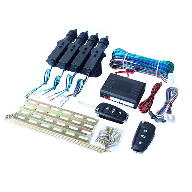 12V Universal Car Central Lock, 4 Door Actuators Remote Control Keyless Entry System SMT Parking Locate