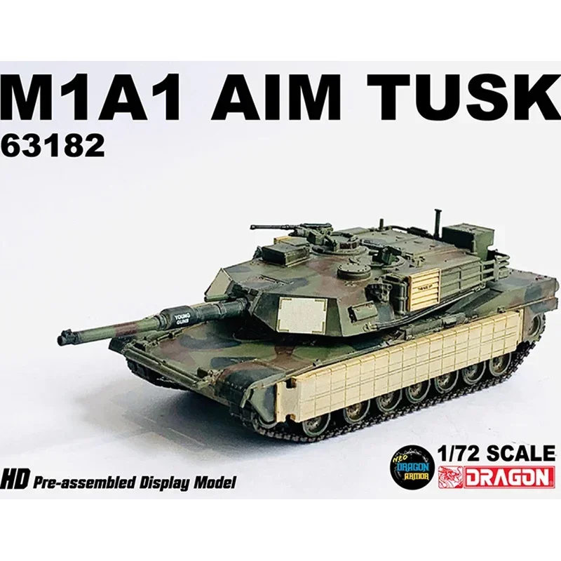 Adult Gifts 1:72 Scale Plastics 63182 US M1A1 AIM TUSK Main Battle Tank Model Militarized Combat Track Type Classic Collection