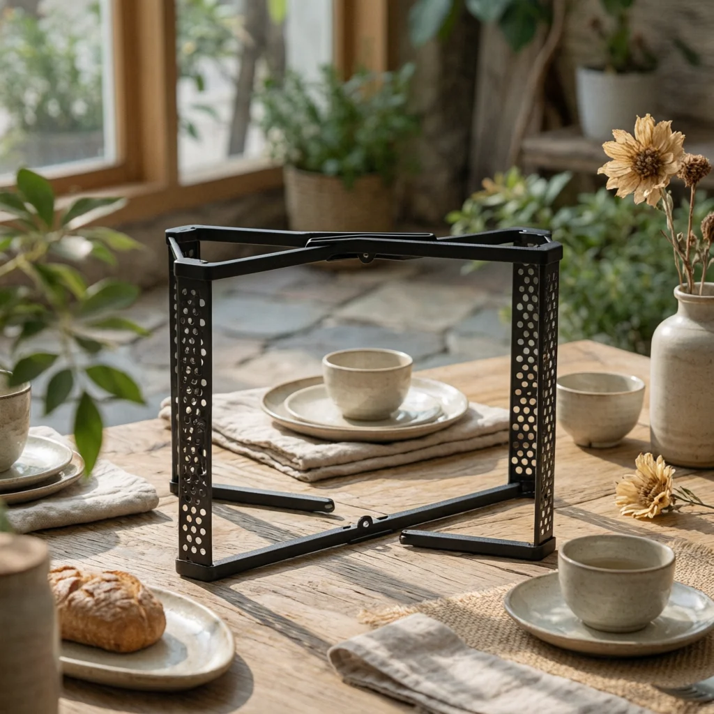 Outdoor Camping Cooking Table - Base de Mesa Dobrável Robusta para