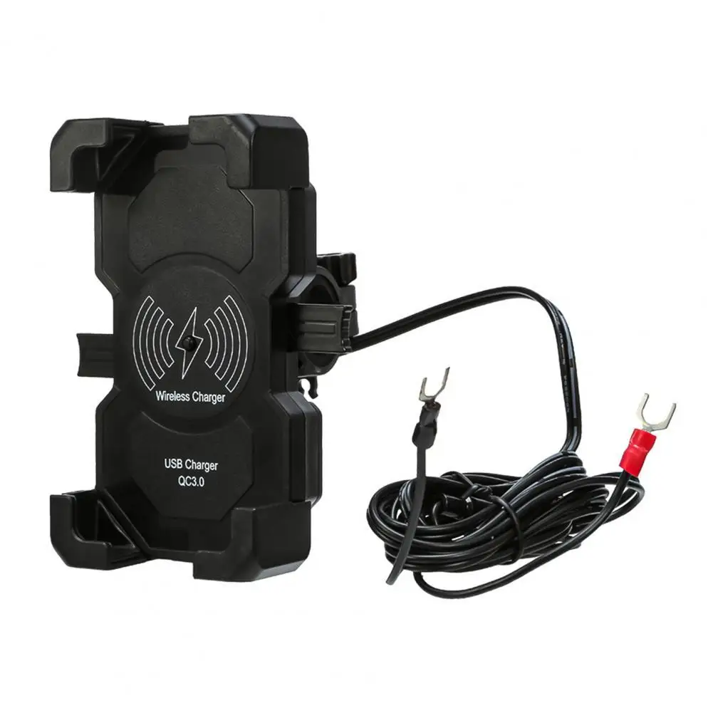 

Smart Charger Lightweight Phone Stand Charger Anti-skid 360 Degree Rotating Practical Wireless Motorcycle Cell Phone Mount