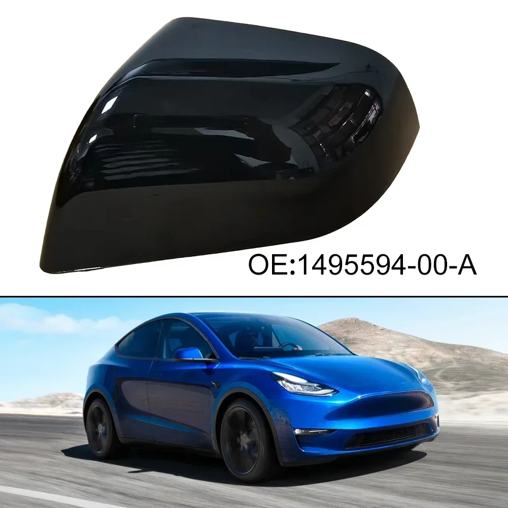 1495594-00-A For TESLA MODEL Y 2021-2023 Side Rearview Wing Mirror Cover Cap Shell Trim For Left-hand Drive Car