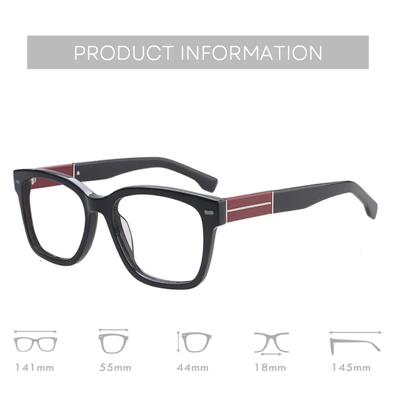 BLUEMOKY Retro Acetate Square Prescription Glasses for Unisex Anti Blue Light Photochromic Eyeglasses Progressive Eyewear