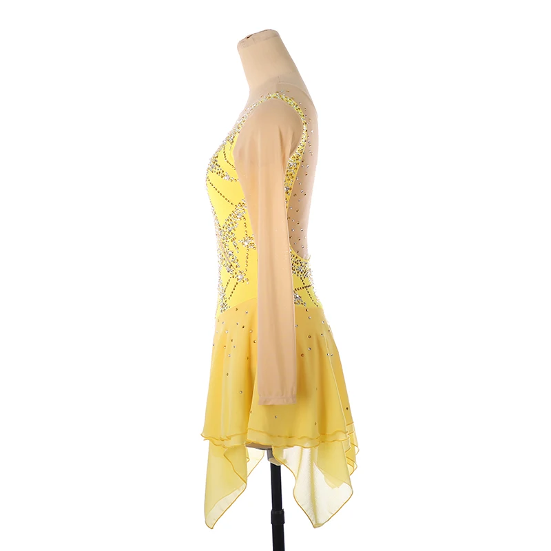Figure skating costume, children's adult performance competition, grading skirt, available in multiple colors