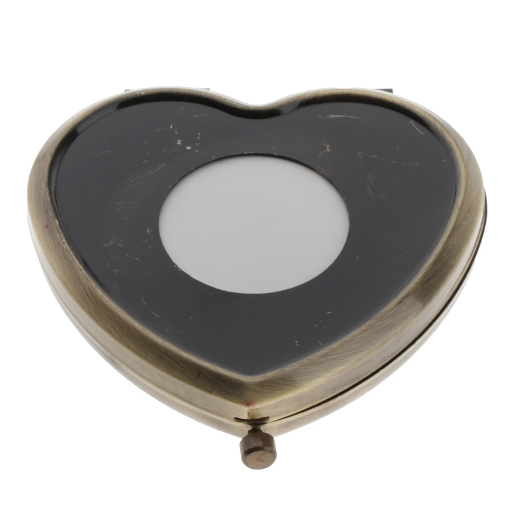 사랑스러운 귀여운 금속 프레임 여행 컴팩트 거울 메이크업 화장품 블랭크 거울