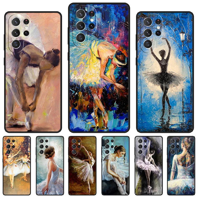 Ballet Ballerina Dancer phone case For Samsung Galaxy S24 S23 S22 Ultra Note 10 20 Plus S8 S9 S10 S20 S21 FE Cover