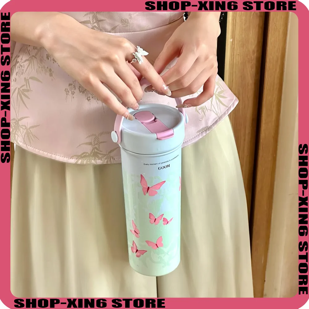 

GOOM Large Capacity Stainless Steel Insulated Tea Water Separation Straw Cup Portable Travel Car Water Bottle Birthday Gift