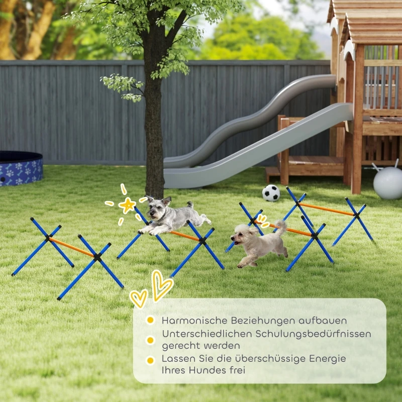 4-teiliges Agility-Set für Hunde: Hürden und Trainingsausrüstung mit verstellbarer Höhe und Tragetasche für kleine Hunde. – Detail 7