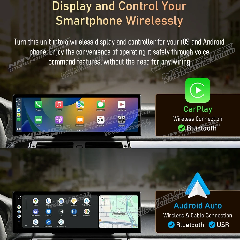 NAVIGUIDE 10.25 ''14.9 ''Android 13 Auto Multimedia Speler Voor Audi Q5 LHD 2009-2016 Navi Carplay Auto scherm Bluetooth WIFI BT