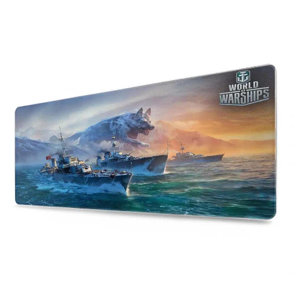 World of Warship Mouse Pad Tablet mouse Pad Laptop xl desktop mate, cute HD Rainbow Gaming keyboard pad, Player, 90x40
