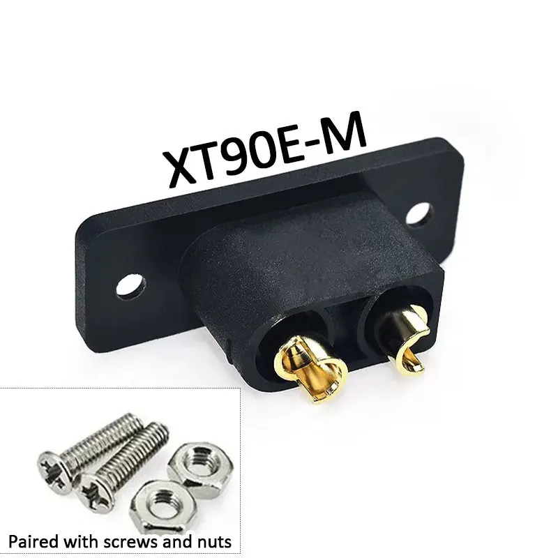XT90E-M Battery Connector XT90E Male Plug Gold-plated XT90 Mountable Connector Black Socket Or XT90H-F