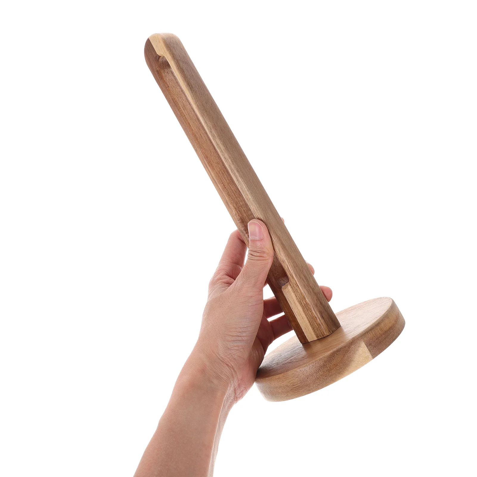 Soporte para papel de cocina de madera, estante de papel para cocina, soporte para rollo de toalla de baño, organizador de pie, soporte para rollo de papel para encimera