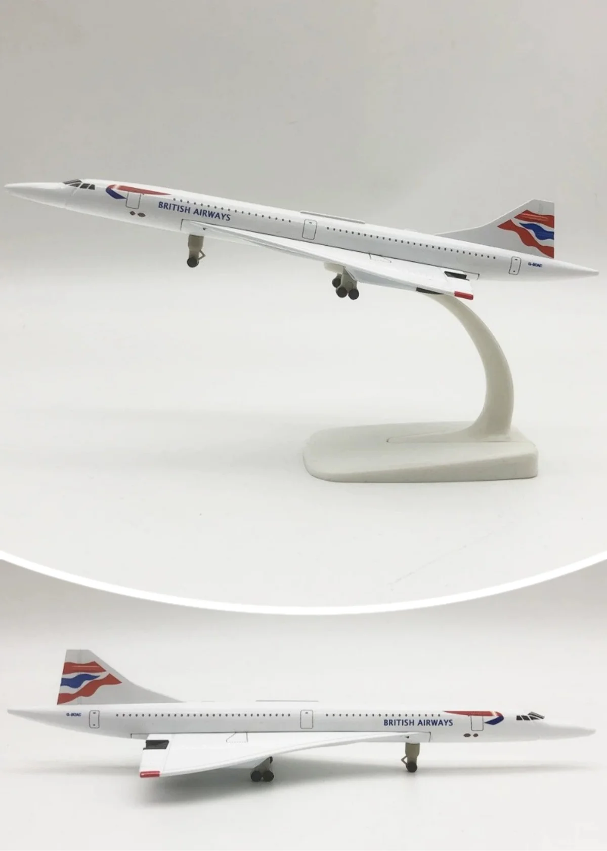 20cm British Airways Concorde Miniature Airplane Model Alloy Metal Scale Aircraft With Wheels Collected Gift By Aviation