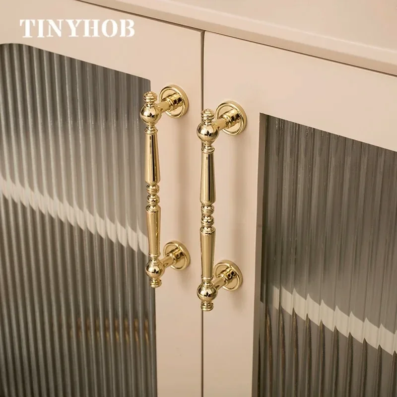 Bright Gold Solid Cabinet Handle and Knob Brass Drawer Knobs T Bar Bedroom Kitchen Cupboard Hardware Bathroom Furniture